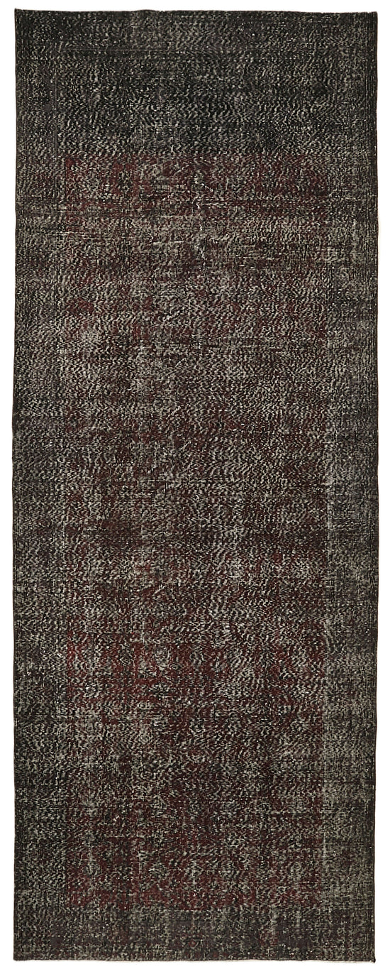 5x12 Black Turkish Over Dyed Runner Rug - 39901