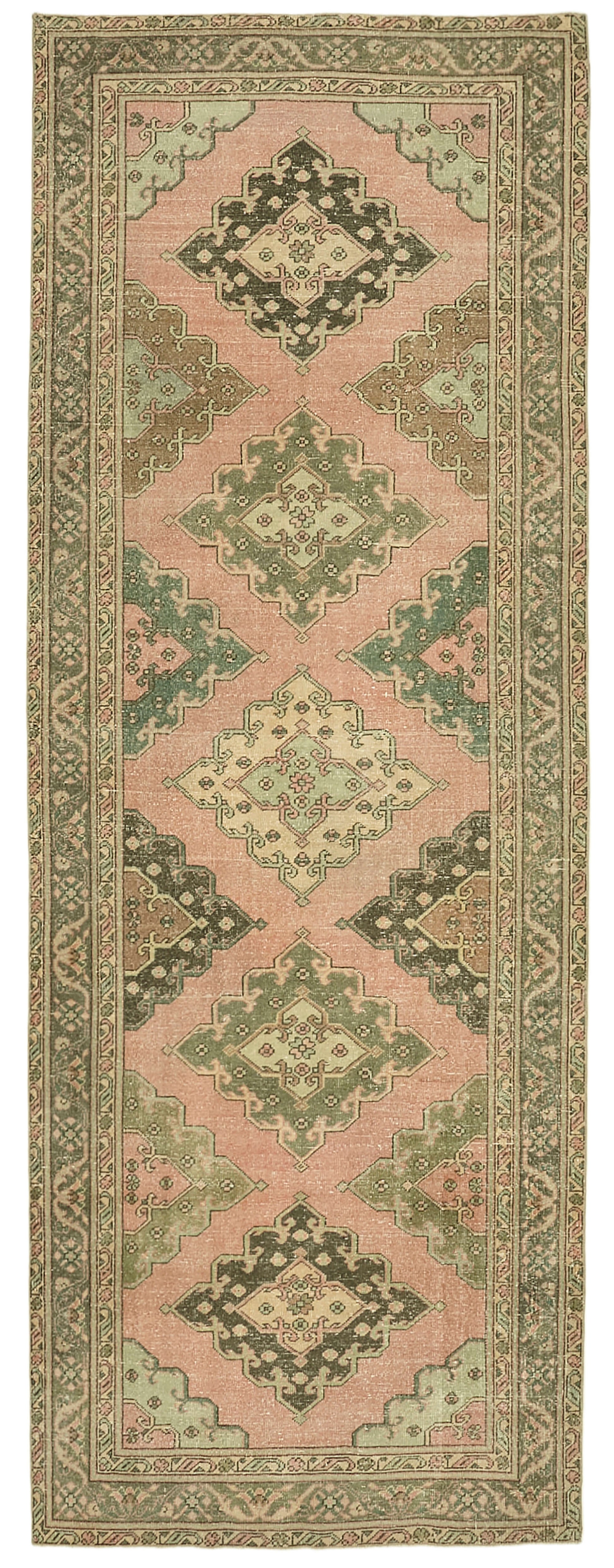 5x13 Beige Turkish Vintage Runner Rug - 39902