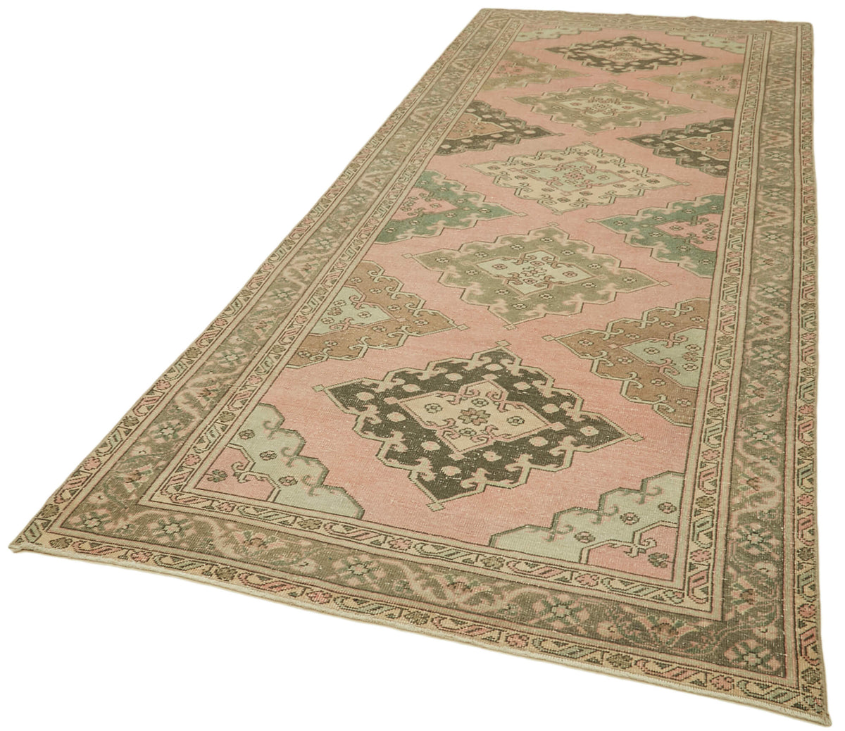 5x13 Beige Turkish Vintage Runner Rug - 39902