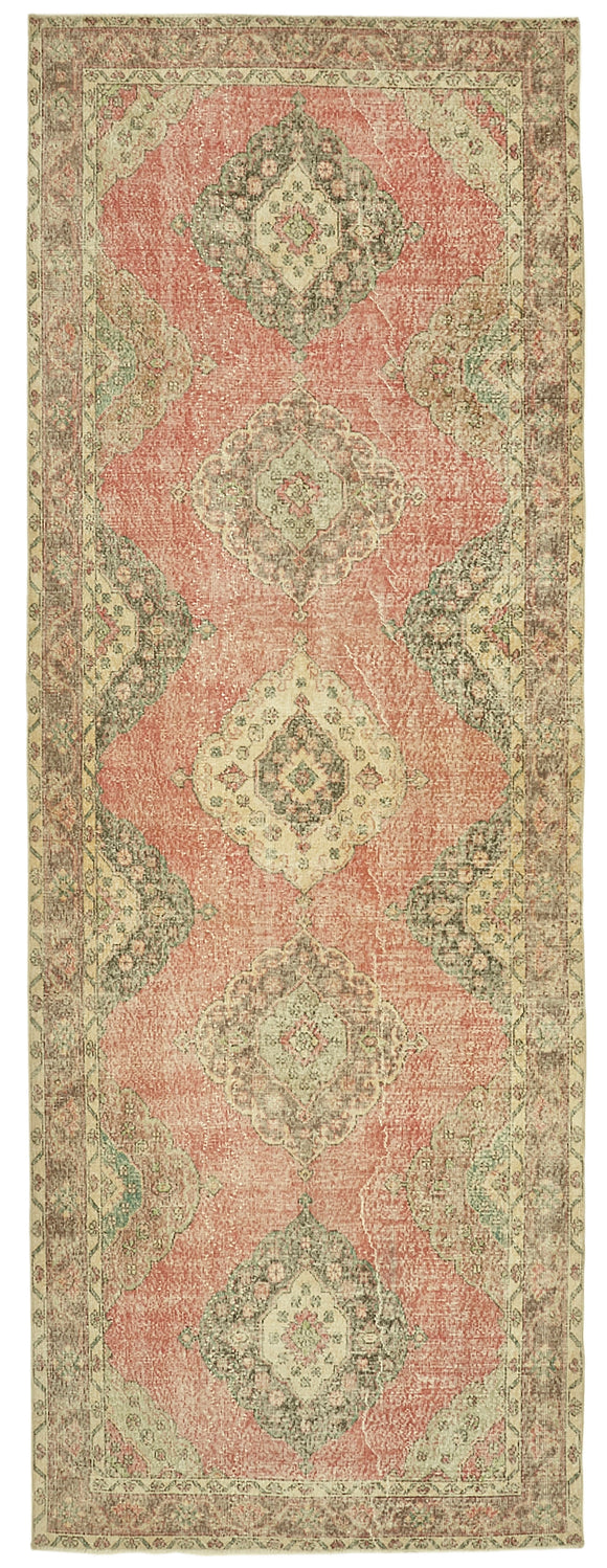5x13 Beige Turkish Vintage Runner Rug - 39903