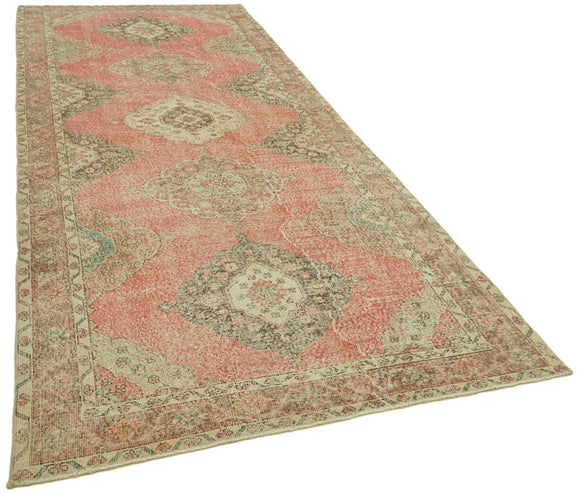 5x13 Beige Turkish Vintage Runner Rug - 39903