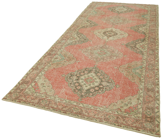 5x13 Beige Turkish Vintage Runner Rug - 39903