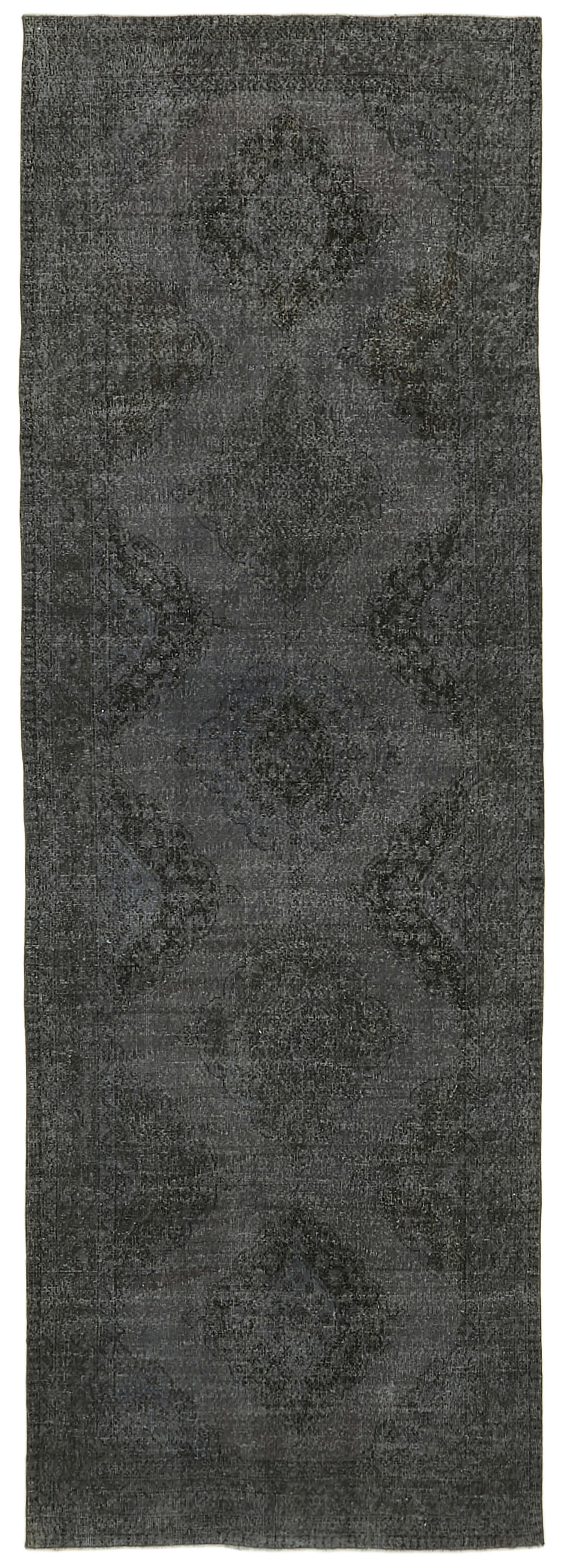 4x13 Grey Turkish Over Dyed Runner Rug - 39904