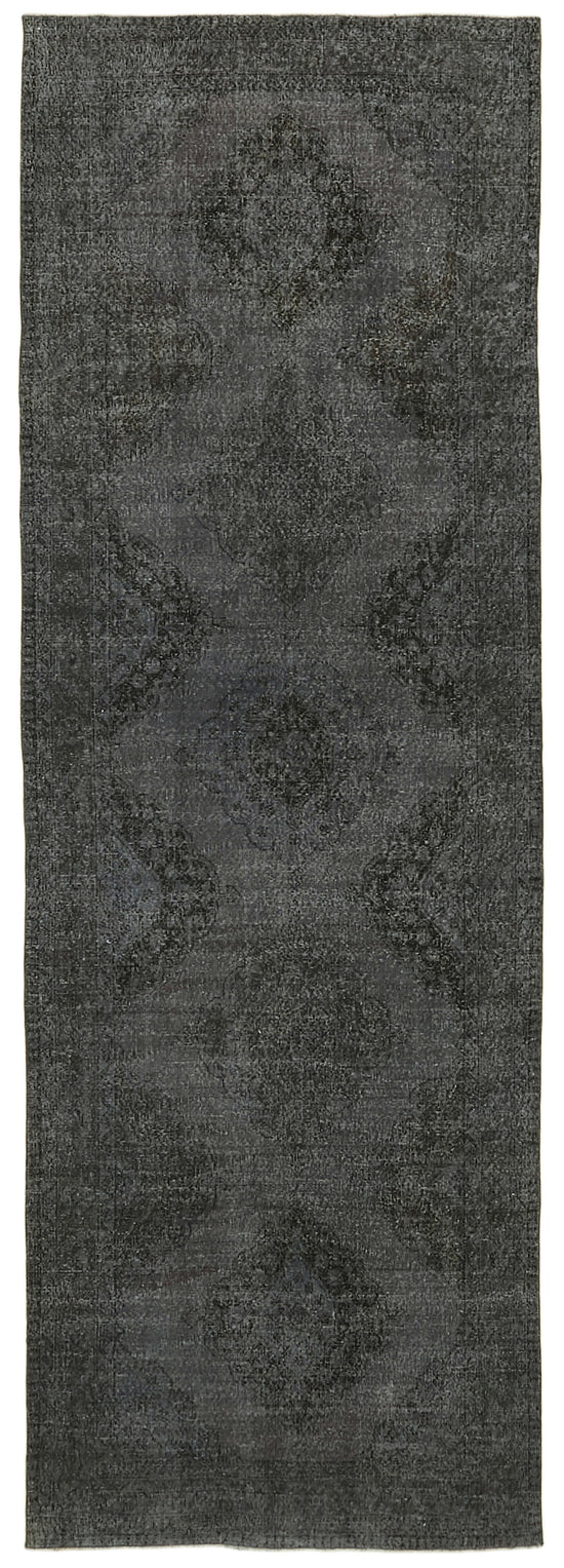4x13 Grey Turkish Over Dyed Runner Rug - 39904