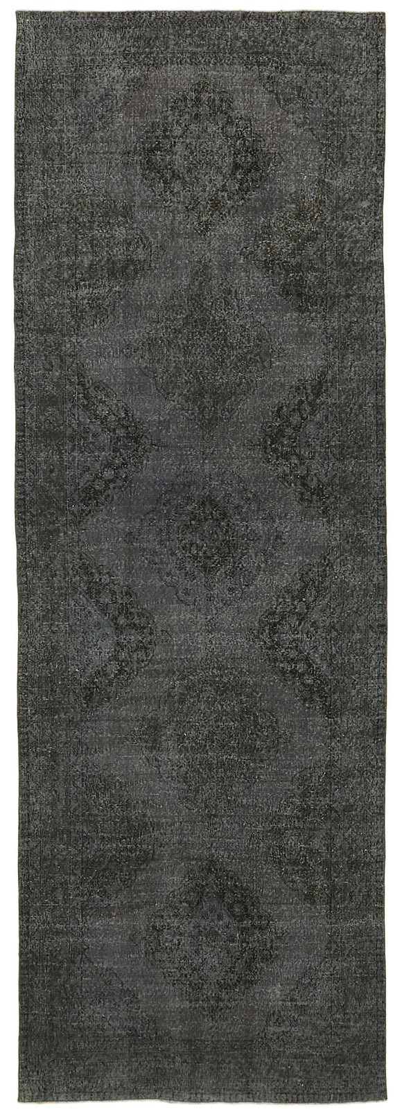 4x13 Grey Turkish Over Dyed Runner Rug - 39904