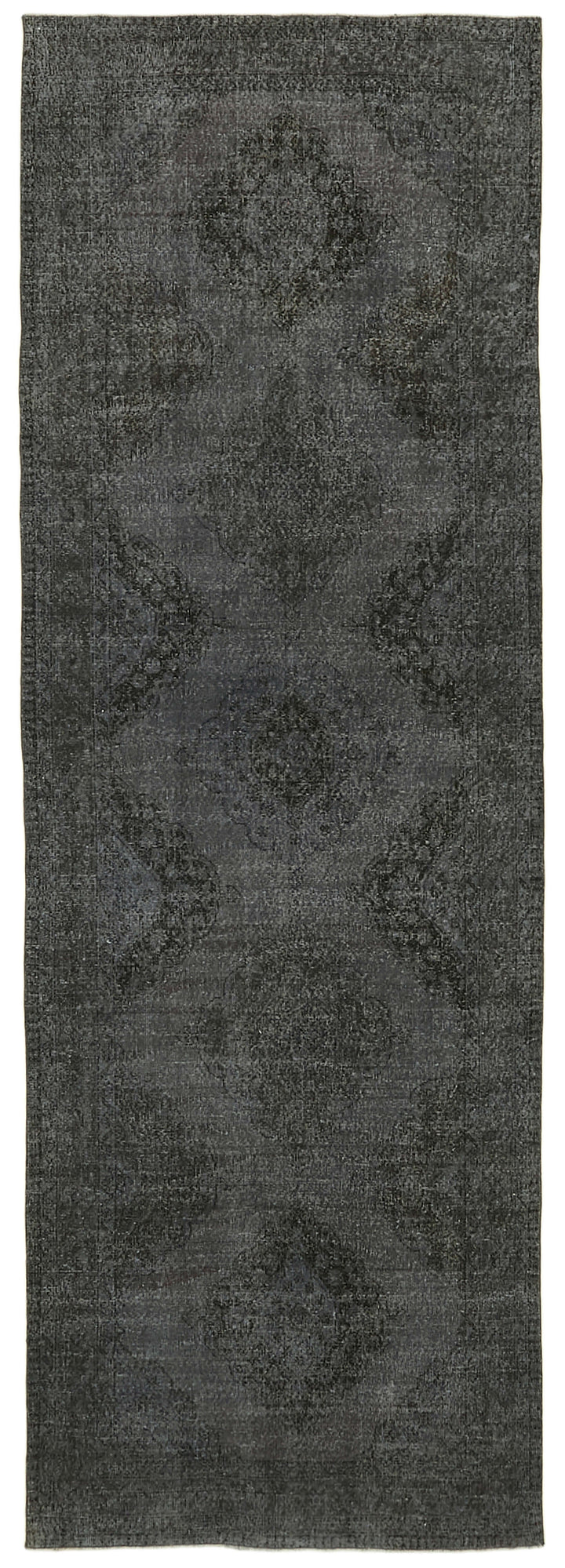 4x13 Grey Turkish Over Dyed Runner Rug - 39904