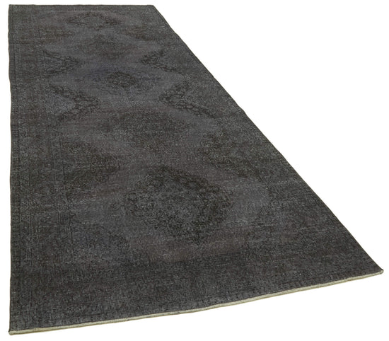 4x13 Grey Turkish Over Dyed Runner Rug - 39904