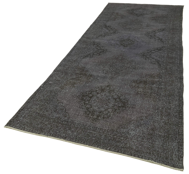 4x13 Grey Turkish Over Dyed Runner Rug - 39904