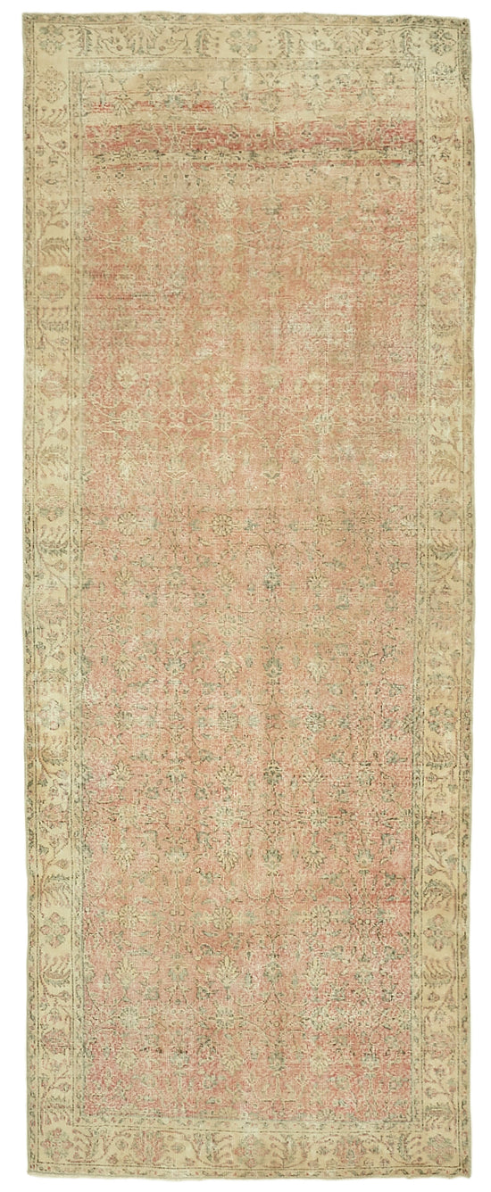 5x12 Beige Turkish Vintage Runner Rug - 39905