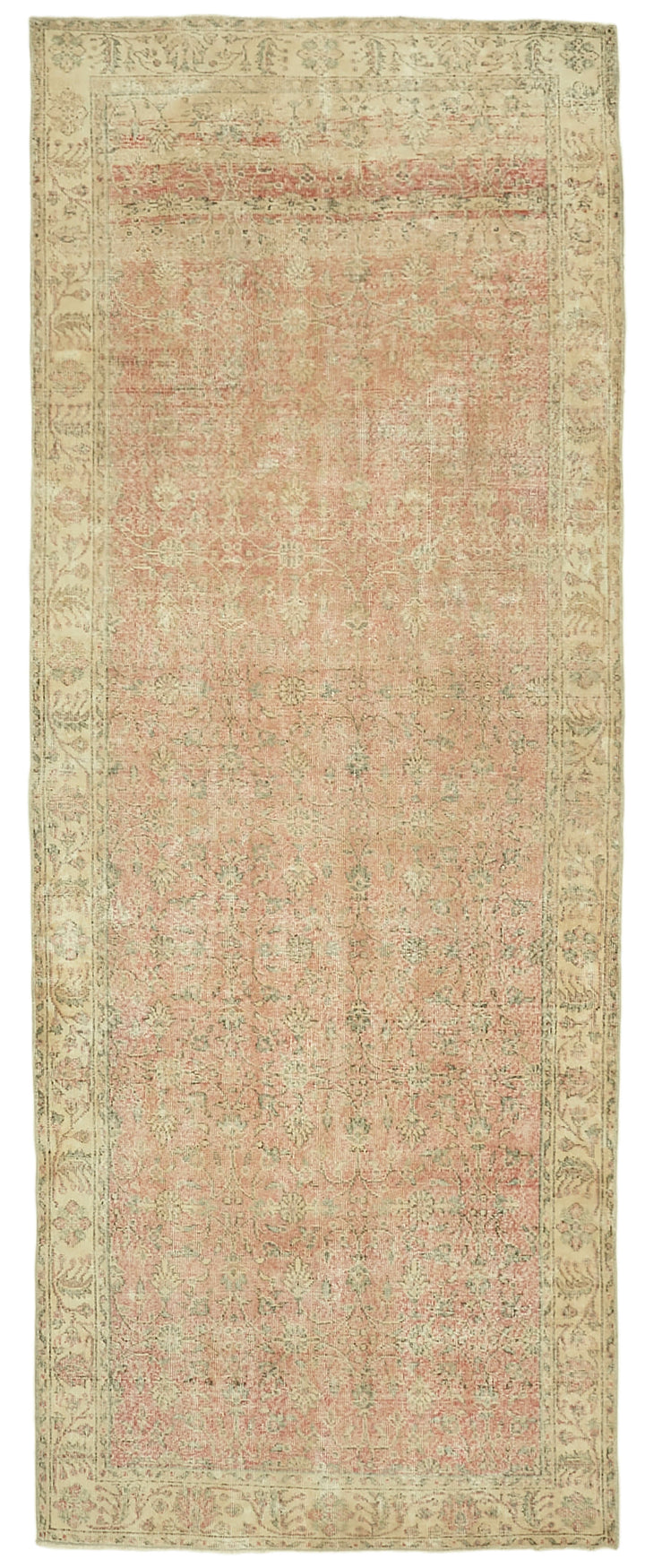 5x12 Beige Turkish Vintage Runner Rug - 39905