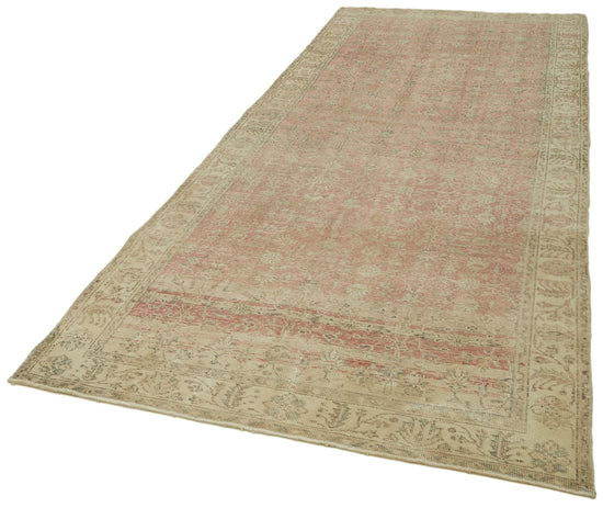 5x12 Beige Turkish Vintage Runner Rug - 39905