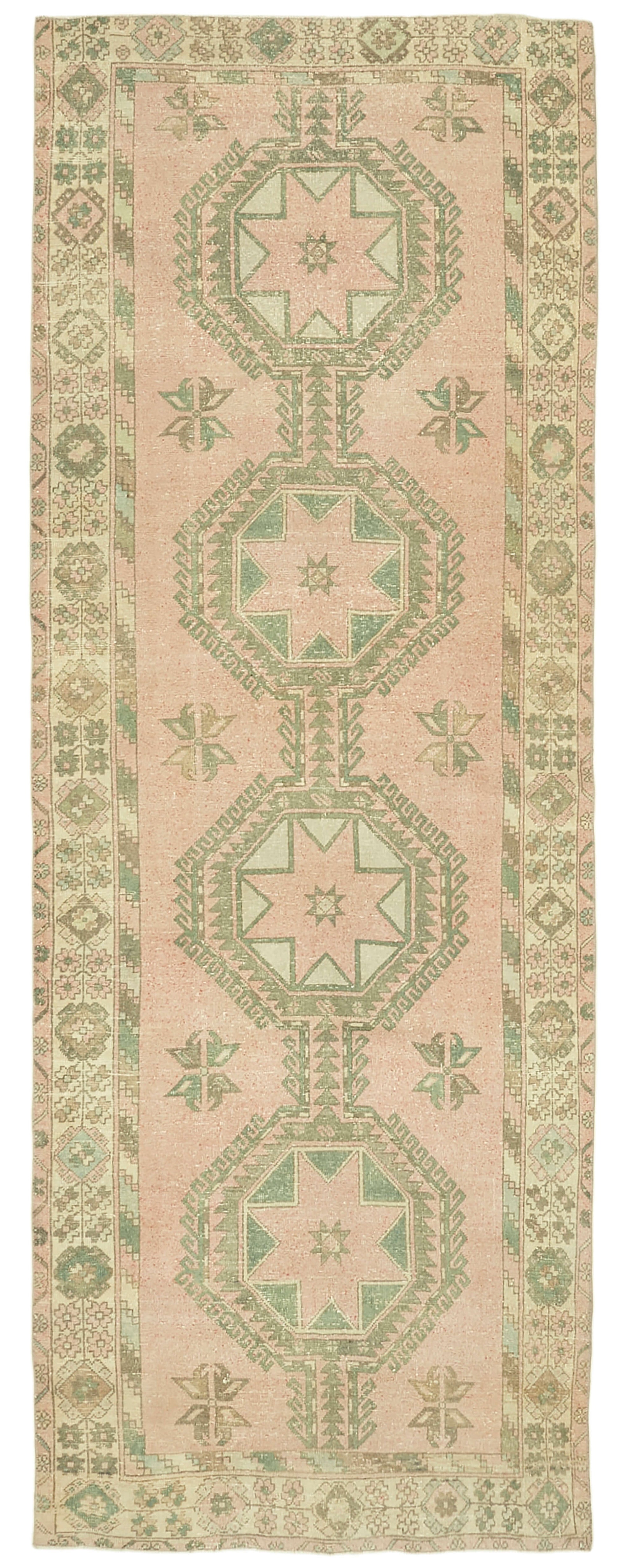 5x13 Beige Turkish Vintage Runner Rug - 39907