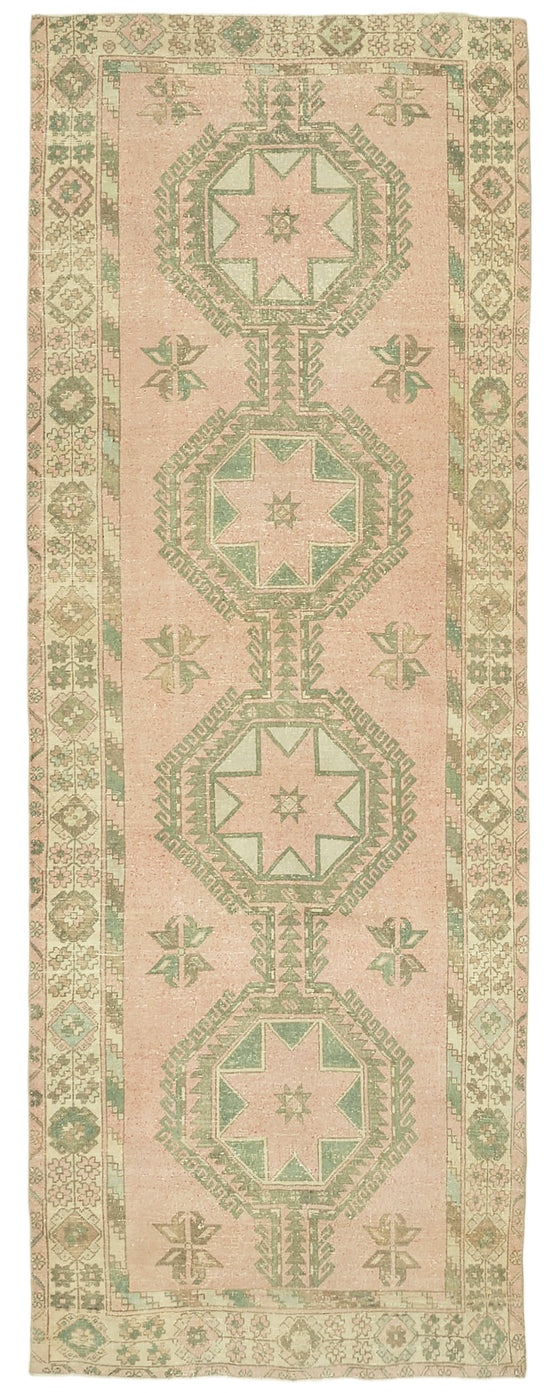 5x13 Beige Turkish Vintage Runner Rug - 39907