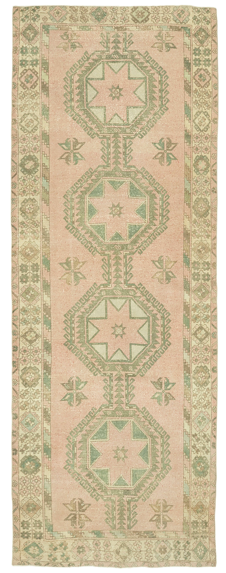 5x13 Beige Turkish Vintage Runner Rug - 39907