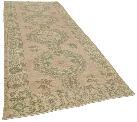 5x13 Beige Turkish Vintage Runner Rug - 39907