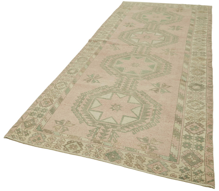 5x13 Beige Turkish Vintage Runner Rug - 39907