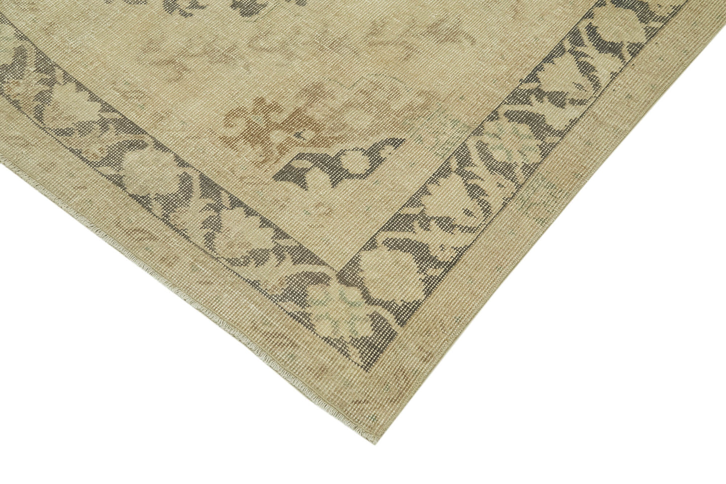 4x13 Beige Turkish Vintage Runner Rug - 39909