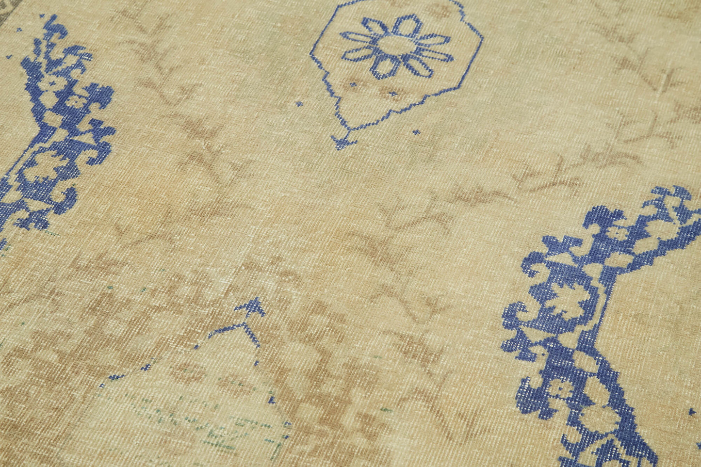 4x13 Beige Turkish Vintage Runner Rug - 39909