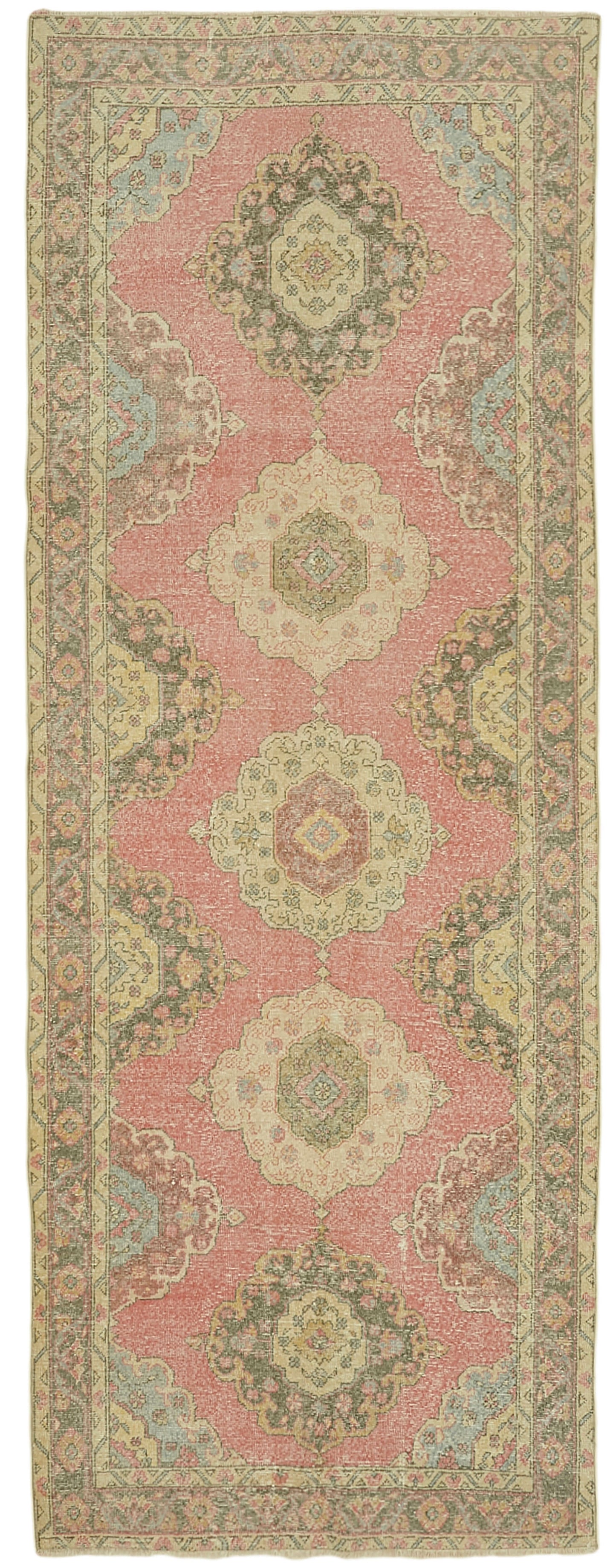 5x12 Beige Turkish Vintage Runner Rug - 39911