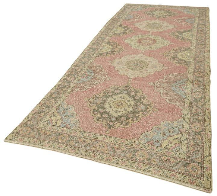 5x12 Beige Turkish Vintage Runner Rug - 39911