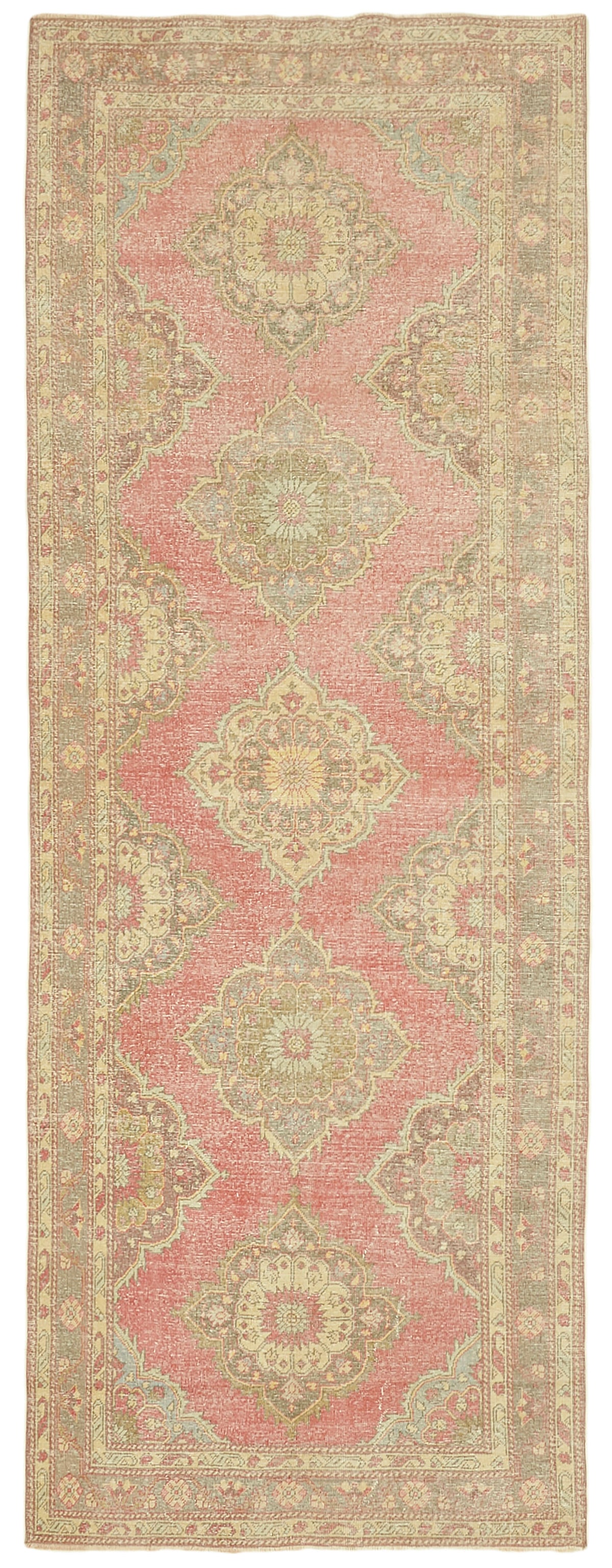 5x13 Beige Turkish Vintage Runner Rug - 39912