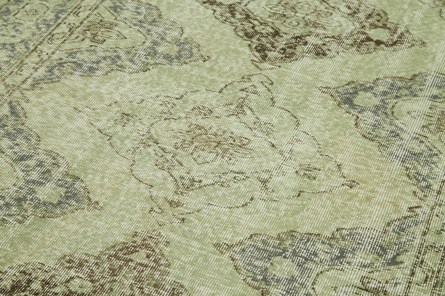 5x11 Green Turkish Over Dyed Runner Rug - 39913