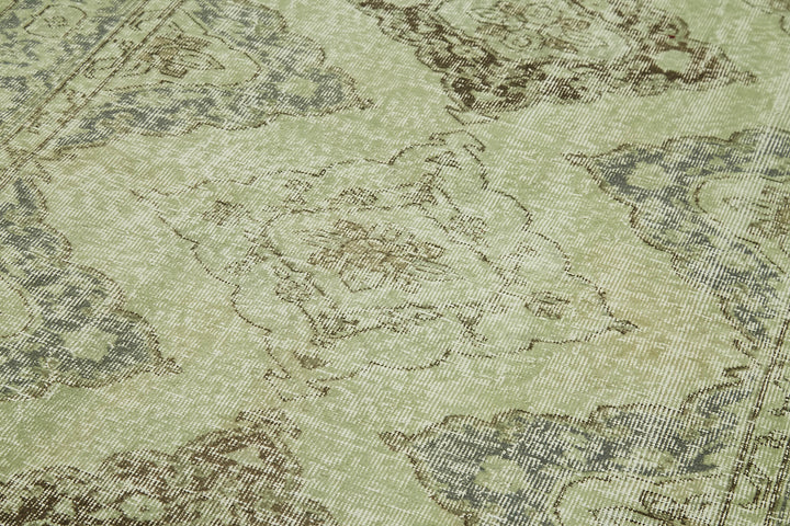 5x11 Green Turkish Over Dyed Runner Rug - 39913