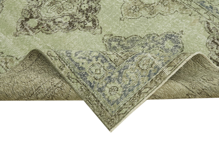 5x11 Green Turkish Over Dyed Runner Rug - 39913