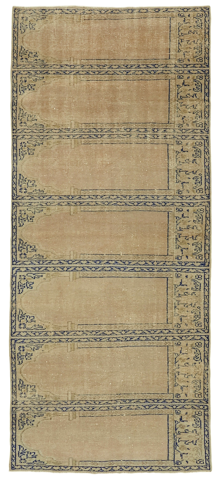 5x11 Beige Turkish Vintage Runner Rug - 39914