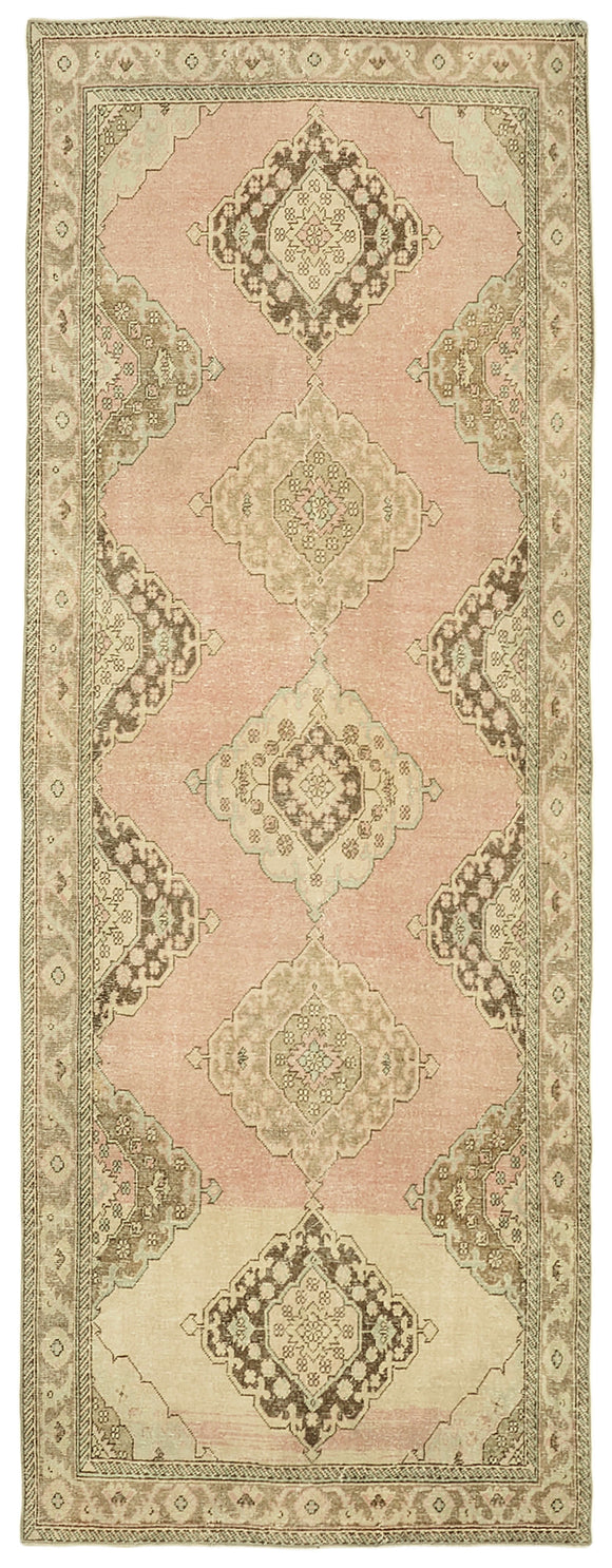 5x13 Beige Turkish Vintage Runner Rug - 39915