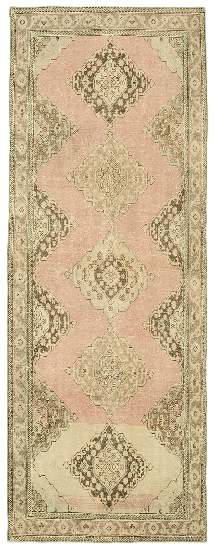 5x13 Beige Turkish Vintage Runner Rug - 39915
