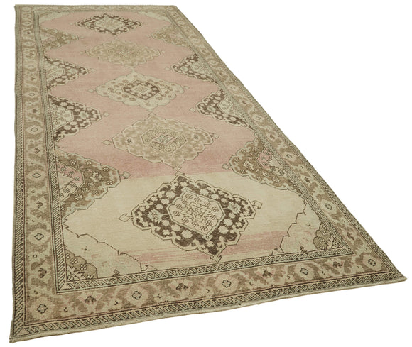 5x13 Beige Turkish Vintage Runner Rug - 39915