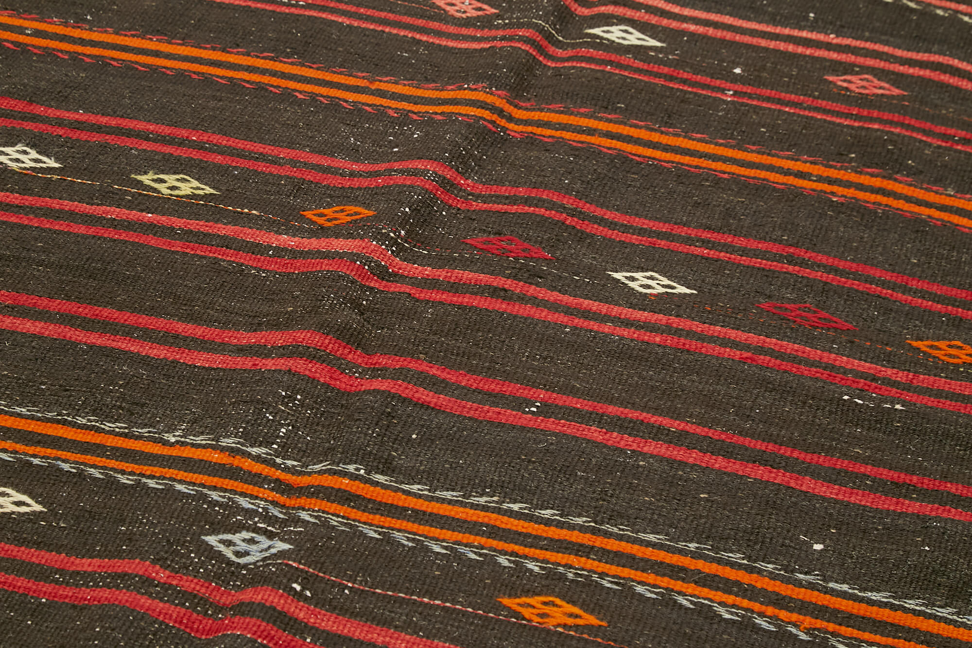 5x12 Black Vintage Turkish Kilim Rug - 39918