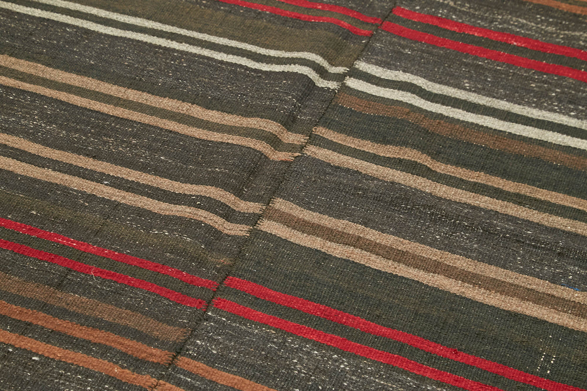 5x10 Brown Vintage Turkish Kilim Rug - 39921