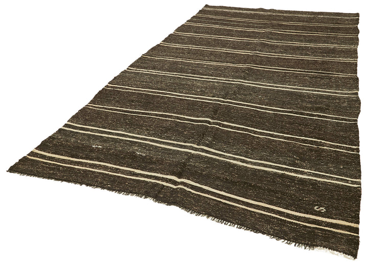 6x12 Brown Vintage Turkish Kilim Rug - 39923