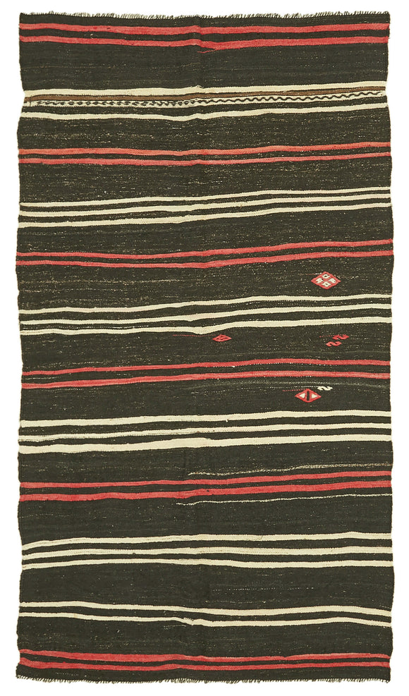 6x10 Brown Vintage Turkish Kilim Rug - 39925