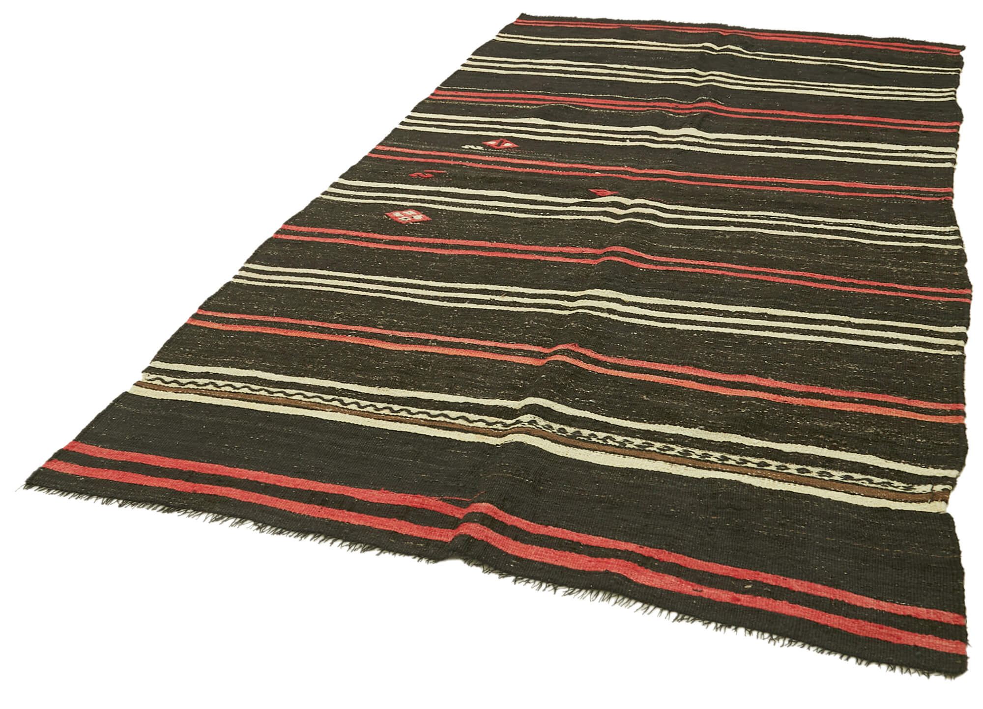 6x10 Brown Vintage Turkish Kilim Rug - 39925