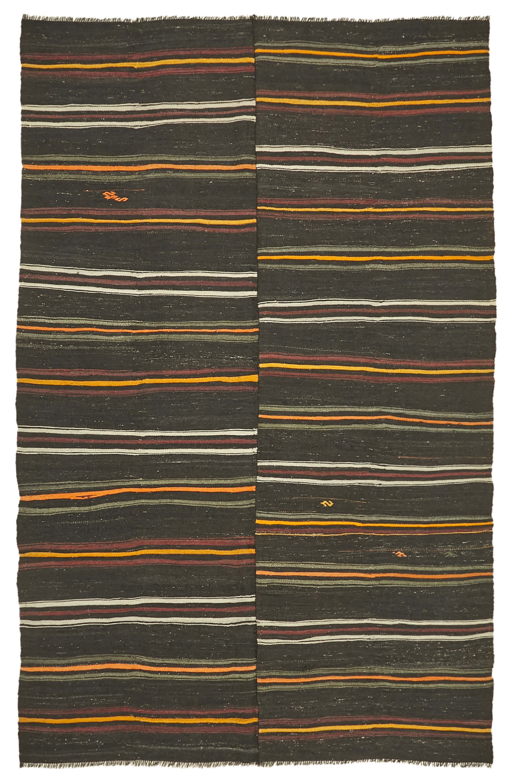 8x12 Brown Vintage Turkish Kilim Rug - 39937