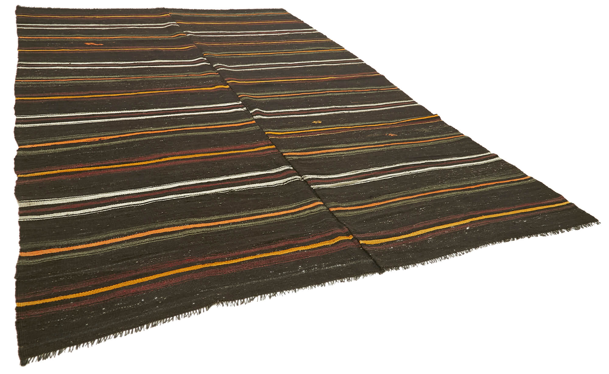 8x12 Brown Vintage Turkish Kilim Rug - 39937