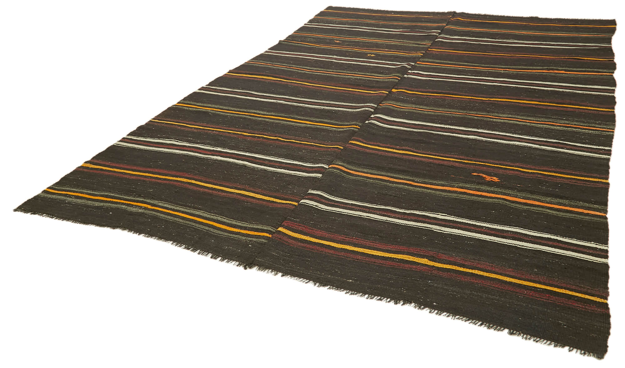 8x12 Brown Vintage Turkish Kilim Rug - 39937