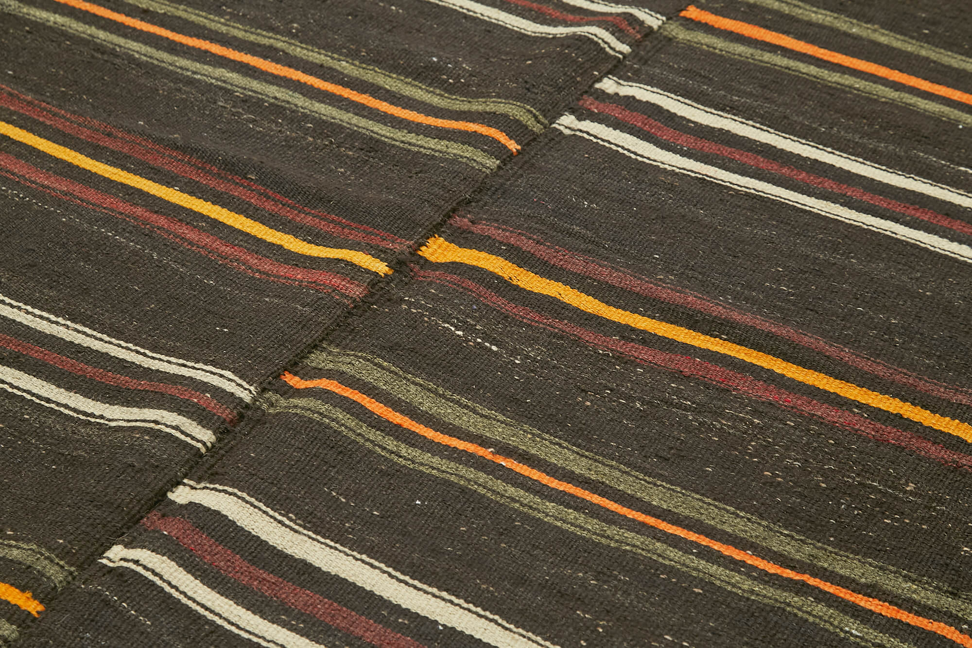 8x12 Brown Vintage Turkish Kilim Rug - 39937