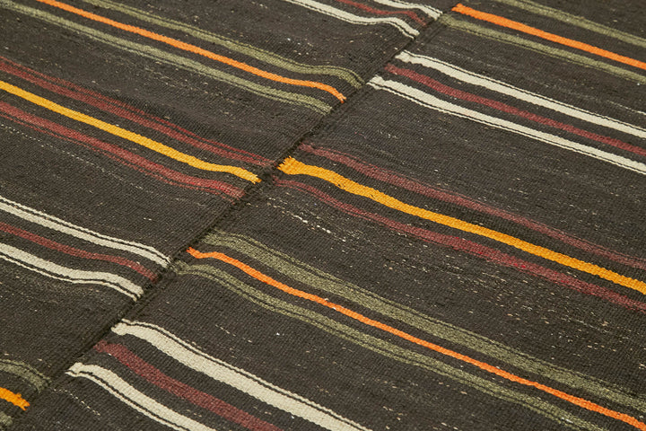 8x12 Brown Vintage Turkish Kilim Rug - 39937