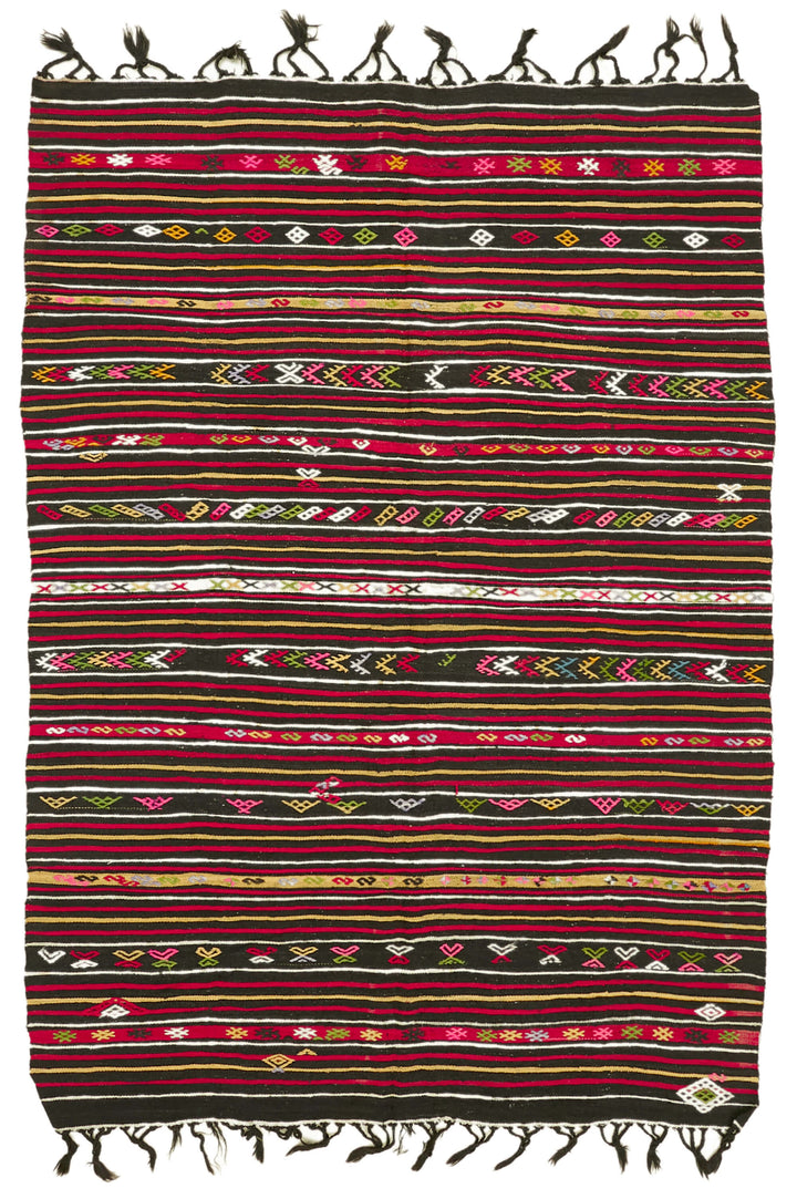 8x11 Multicolor Vintage Turkish Kilim Rug - 39963