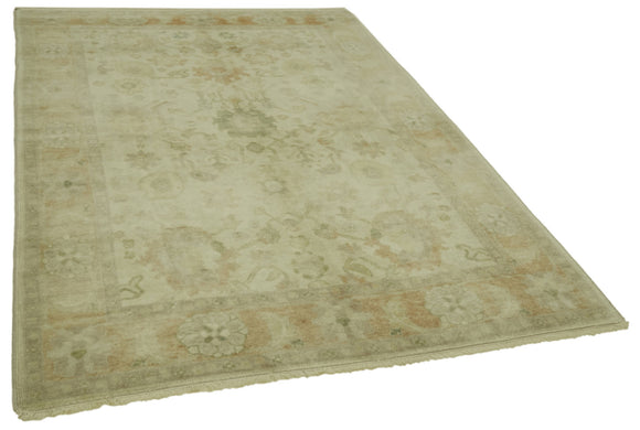 6x8 Beige Oushak Rug - 41094