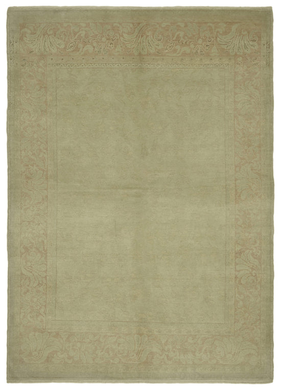 7x9 Beige Oushak Rug - 41096