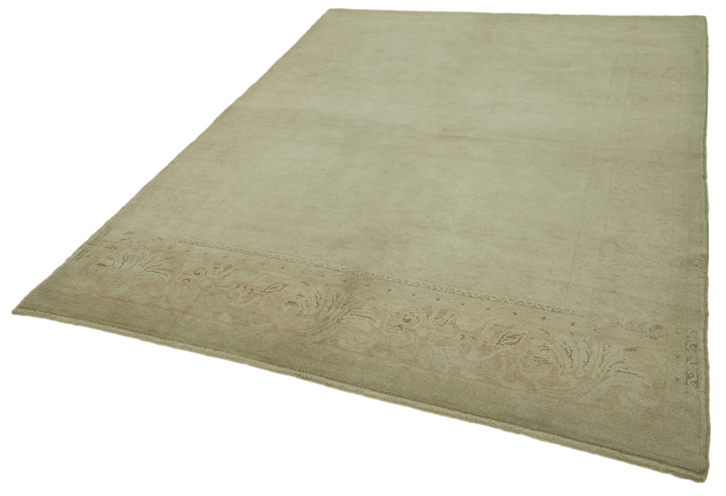 7x9 Beige Oushak Rug - 41096