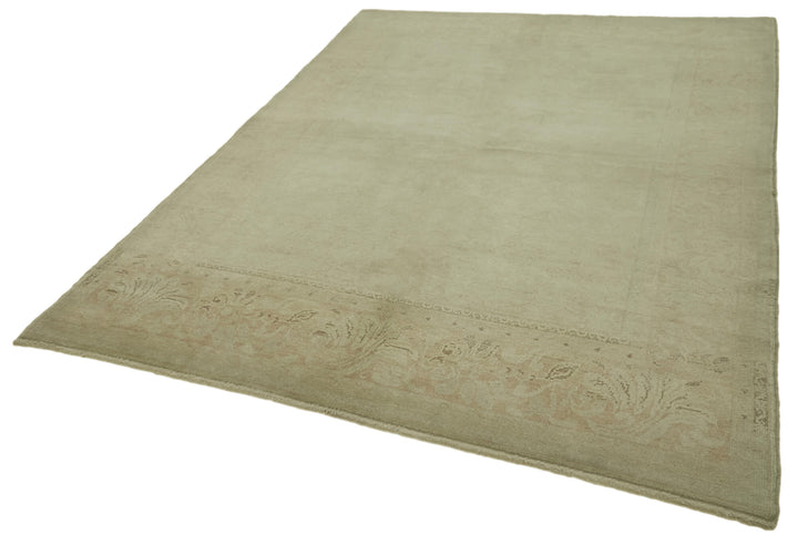7x9 Beige Oushak Rug - 41096