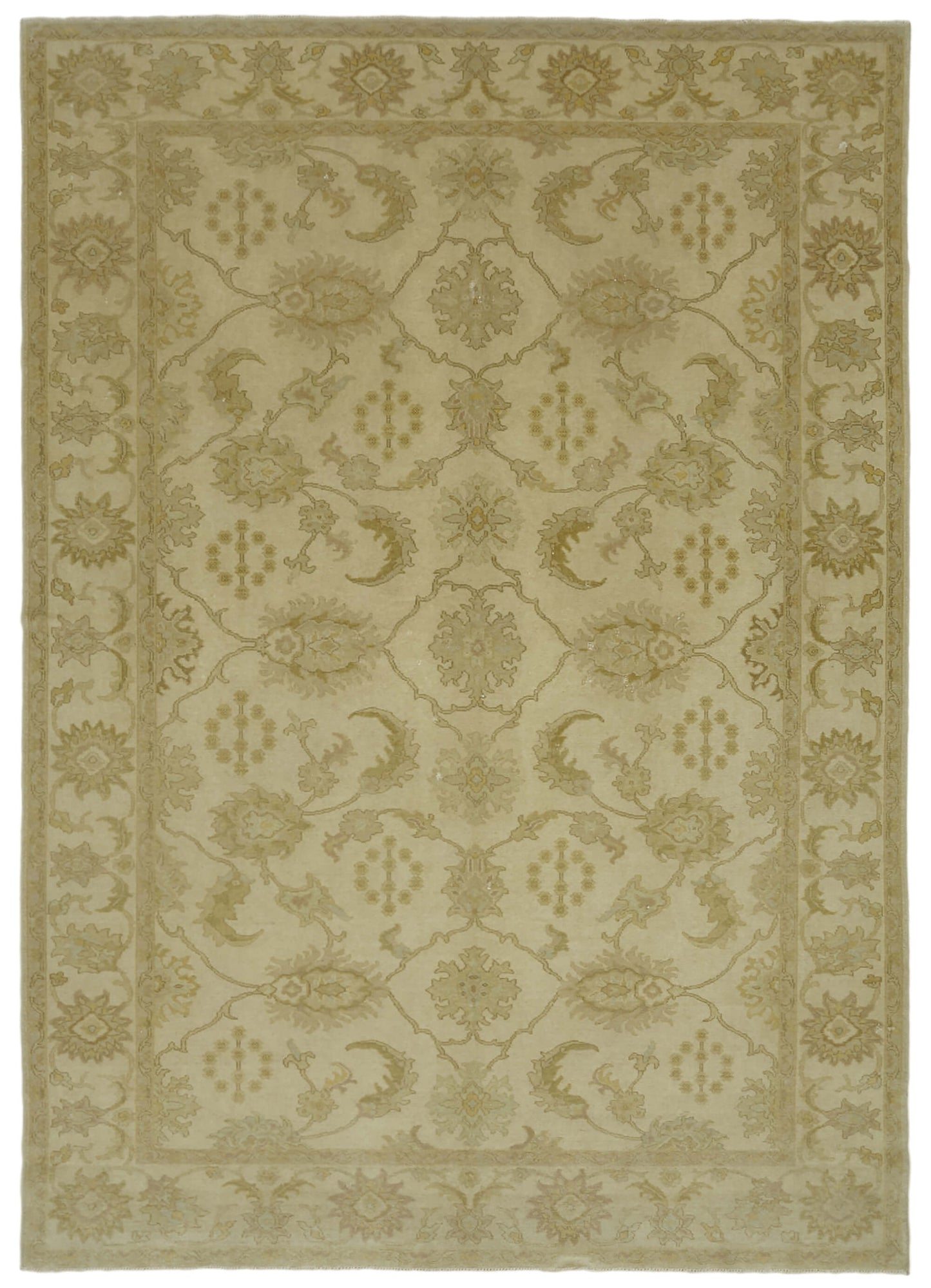 7x10 Beige Oushak Rug - 41098