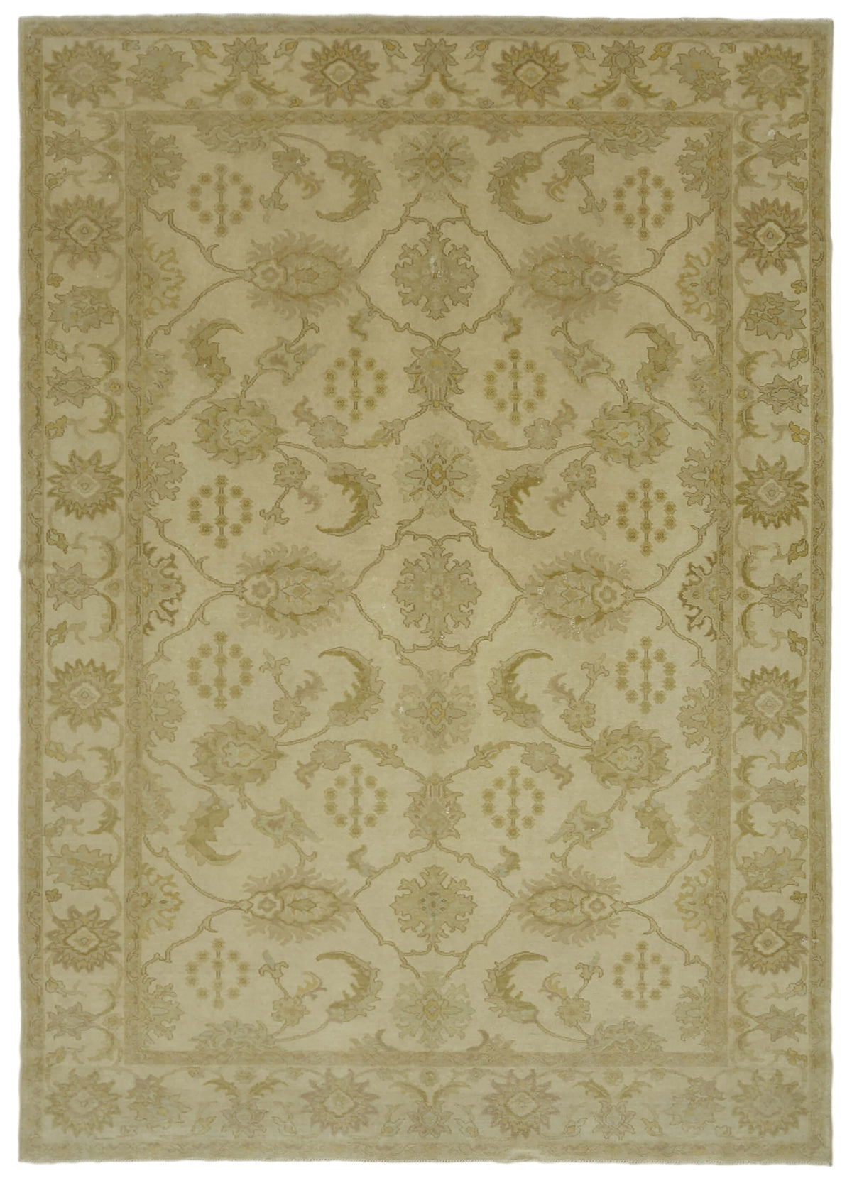 7x10 Beige Oushak Rug - 41098
