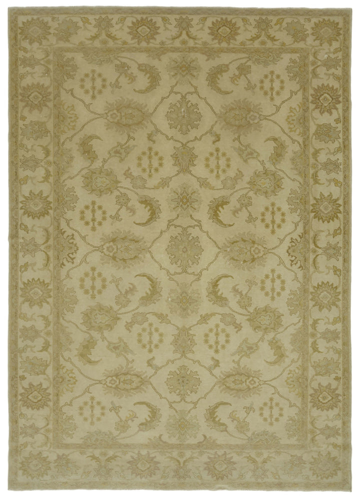 7x10 Beige Oushak Rug - 41098